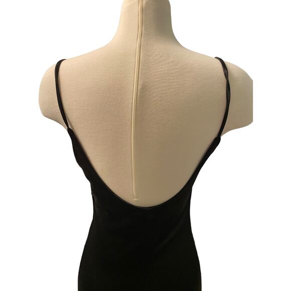 EUC Stretch Satin Bodycon Low Back Fitted Midi Dress Fits M - Picture 5 of 9